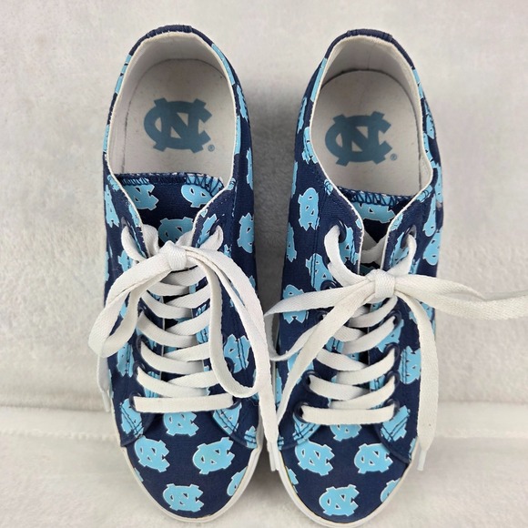 Shoes - Row One UNC Tar Heels Sneakers Women's‎ 7.5 Men's 6 Blue White Low Top Shoes